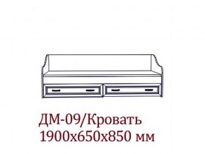 ДМ-09 Кровать (Без матраца 0,8*1,86 ) в Нижней Туре - nizhnyaya-tura.магазин96.com | фото