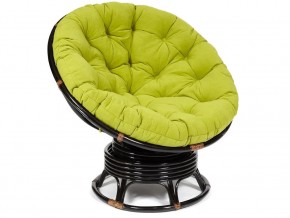 Кресло-качалка Papasan w 23/01 B с подушкой Antique brown, флок Олива в Нижней Туре - nizhnyaya-tura.магазин96.com | фото