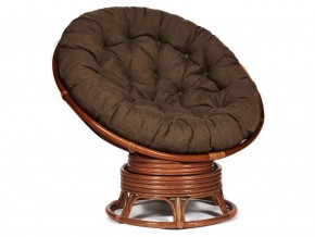 Кресло-качалка Papasan w 23/01 B с подушкой Pecan, ткань Коричневый в Нижней Туре - nizhnyaya-tura.магазин96.com | фото