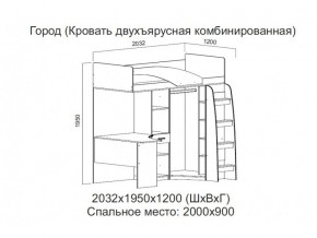 Кровать двухъярусная комбинированная в Нижней Туре - nizhnyaya-tura.магазин96.com | фото